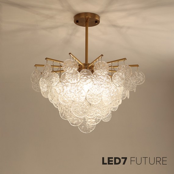 Loft Industry Modern - Shine Ice Discs Chandelier